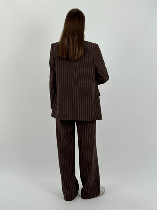 Completo Giacca e Pantalone Gessato Sinner Intense Marrone