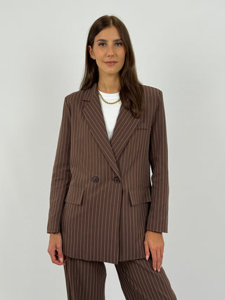 Completo Giacca e Pantalone Gessato Sinner Intense Marrone