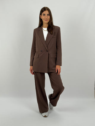 Completo Giacca e Pantalone Gessato Sinner Intense Marrone