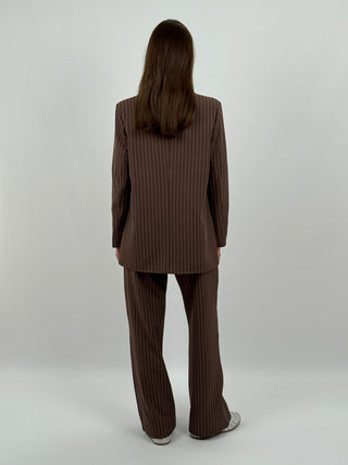 Completo Giacca e Pantalone Gessato Sinner Intense Marrone