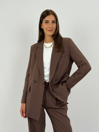 Completo Giacca e Pantalone Gessato Sinner Intense Marrone