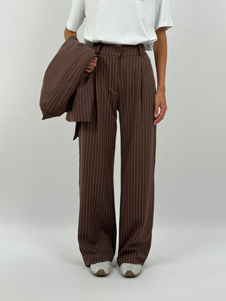Completo Giacca e Pantalone Gessato Sinner Intense Marrone