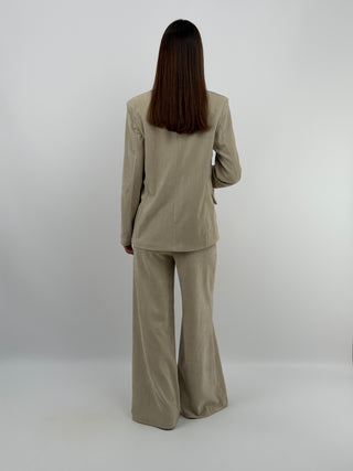 Tailleur Tre Pezzi in Velluto Beige