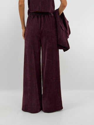 Tailleur Tre Pezzi in Velluto Burgundy