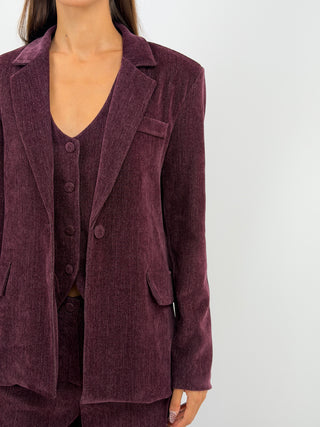 Tailleur Tre Pezzi in Velluto Burgundy