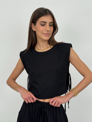 Coordinato in Lino Priscilla Nero