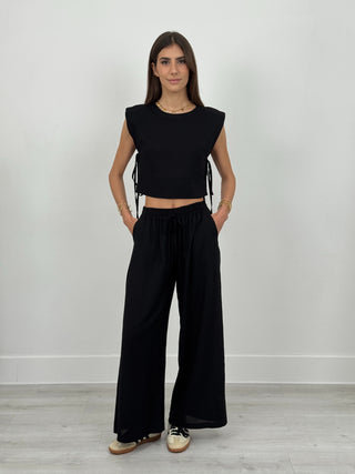 Coordinato in Lino Priscilla Nero