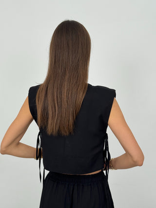 Coordinato in Lino Priscilla Nero