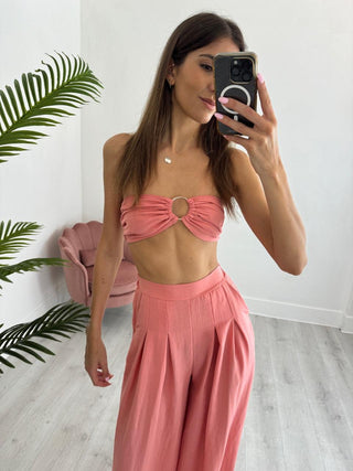 Coordinato Top e Pantalone Samba Rosa - PALOMA Store