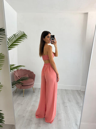 Coordinato Top e Pantalone Samba Rosa - PALOMA Store