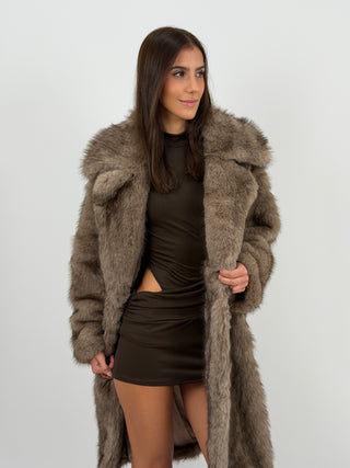 Pelliccia Lunga Geneve Tortora