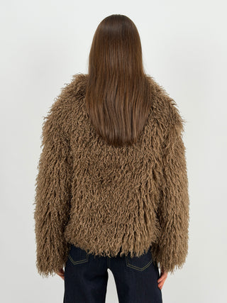 Pelliccia in Eco Mongolia Marrone