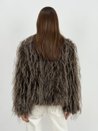 Pelliccia Courmayeur Marrone con Lamé