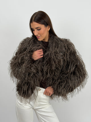 Pelliccia Courmayeur Marrone con Lamé