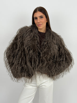 Pelliccia Courmayeur Marrone con Lamé