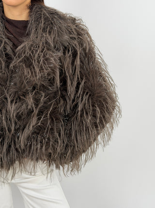 Pelliccia Courmayeur Marrone con Lamé