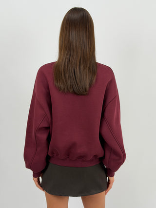 Felpa Lumina Sporty Soho Club Bordeaux