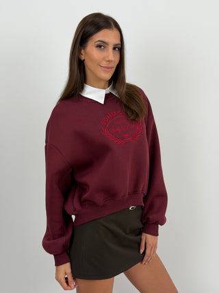 Felpa Lumina Sporty Soho Club Bordeaux