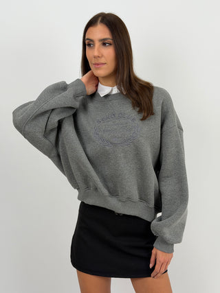 Felpa Lumina Sporty Soho Club Grigia