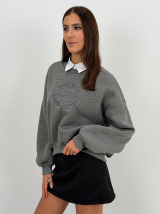 Felpa Lumina Sporty Soho Club Grigia