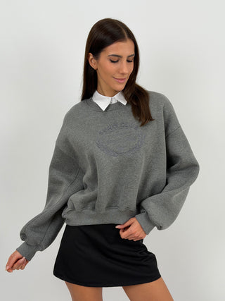 Felpa Lumina Sporty Soho Club Grigia