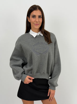 Felpa Lumina Sporty Soho Club Grigia