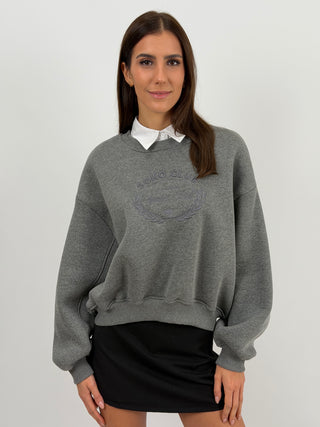 Felpa Lumina Sporty Soho Club Grigia