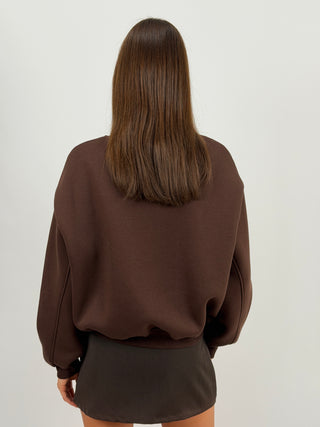 Felpa Lumina Sporty Soho Club Marrone