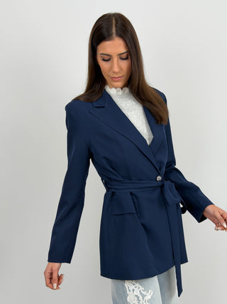 Blazer Blu con Fusciacca