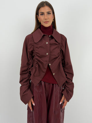 Giacca con Arricciature Bordeaux