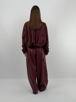 Giacca con Arricciature Bordeaux