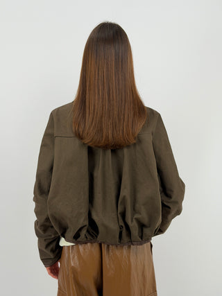 Giacca con Arricciature Khaki