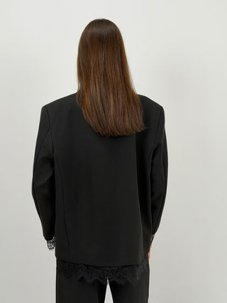 Blazer Lumina con Bordi in Pizzo Nero