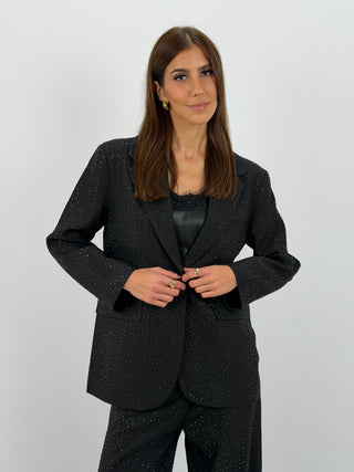 Blazer Nero con Strass