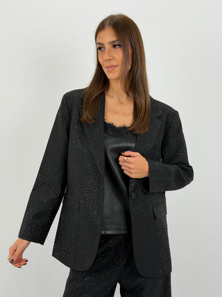 Blazer Nero con Strass