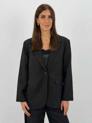 Blazer Nero con Strass