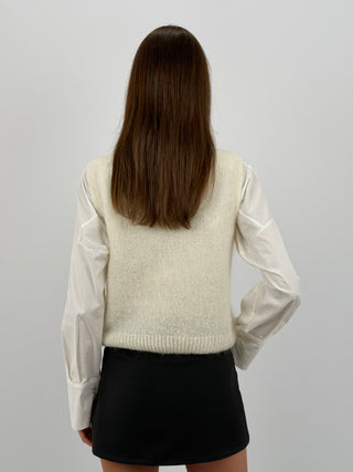 Gilet in Kid Mohair Burro