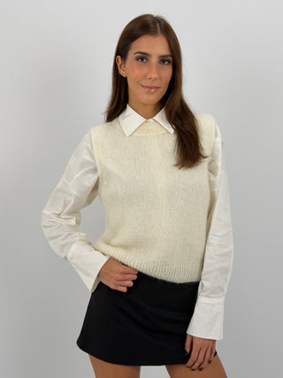 Gilet in Kid Mohair Burro