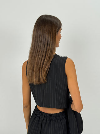 Gilet Gessato Sinner Nero