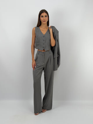 Gilet Gessato Grigio