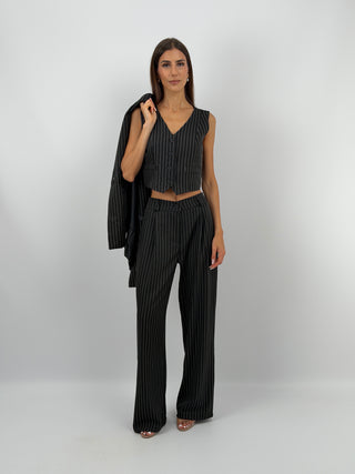 Gilet Gessato Nero