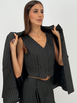 Gilet Gessato Nero