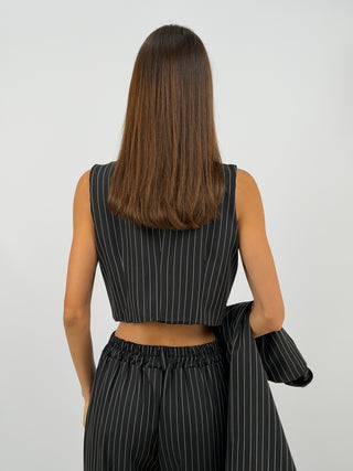 Gilet Gessato Nero
