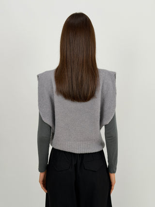 Gilet in Misto Alpaca Grigio