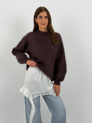 Gonna Mini con Pizzo Bianca