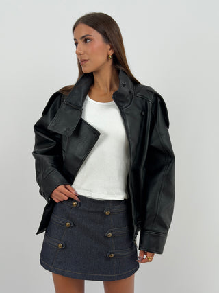 Gonna Napoleon in Denim Lumina