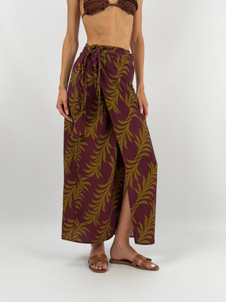 Gonna Pareo in Fantasia Burgundy