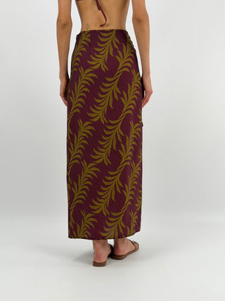 Gonna Pareo in Fantasia Burgundy