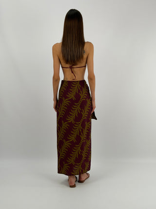 Gonna Pareo in Fantasia Burgundy