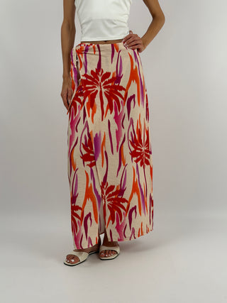 Gonna Pareo Panna in Fantasia Multicolore